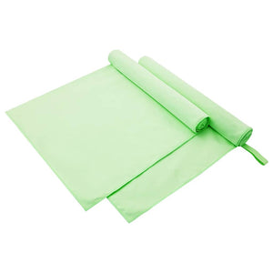 Vidaxl sporthanddoeken 2 pcs groen 180 x 90 cm polyester en polyamide