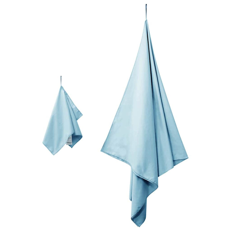 ギャラリービューアに画像をロードする, Vidaxl set van sporthanddoeken 2 pcs blauw stof
