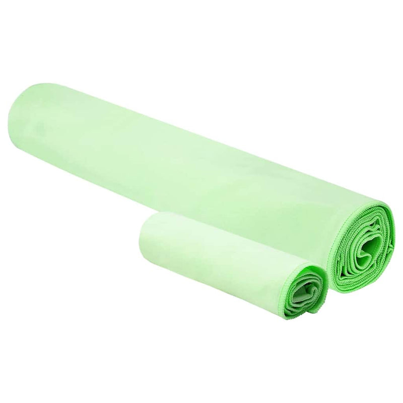 ギャラリービューアに画像をロードする, Vidaxl set van sporthanddoeken 2 pcs groen stof
