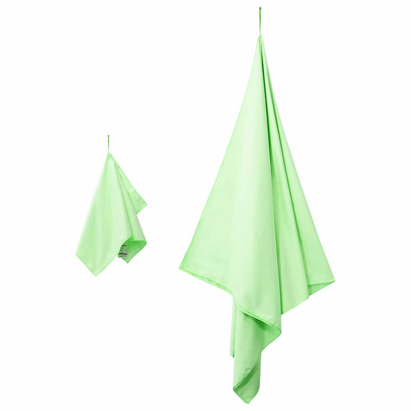 ギャラリービューアに画像をロードする, Vidaxl set van sporthanddoeken 2 pcs groen stof

