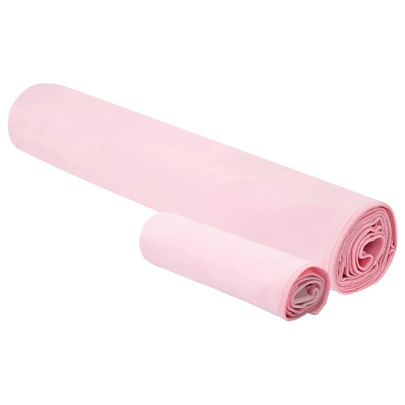 ギャラリービューアに画像をロードする, Vidaxl set van sporthanddoeken 2 pcs roze stof
