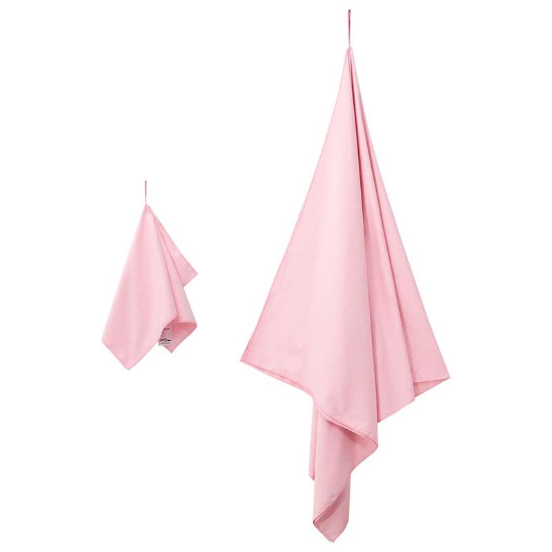 ギャラリービューアに画像をロードする, Vidaxl set van sporthanddoeken 2 pcs roze stof
