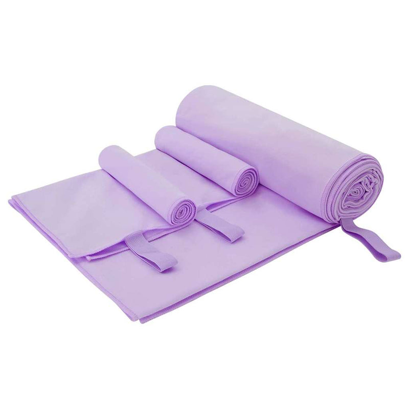 ギャラリービューアに画像をロードする, Vidaxl set van sporthanddoeken 3 pcs paars polyester en polyamide
