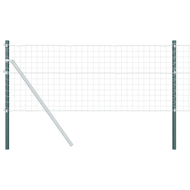 Vidaxl afrasteringspaal 12 pcs groen 70 cm poedergecoat staal