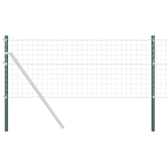 Vidaxl afrasteringspaal 2 pcs groen 120 cm poedergecoat staal