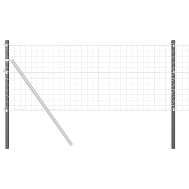 Vidaxl afrasteringspaal 12 pcs grijs 120 cm poedergecoat staal