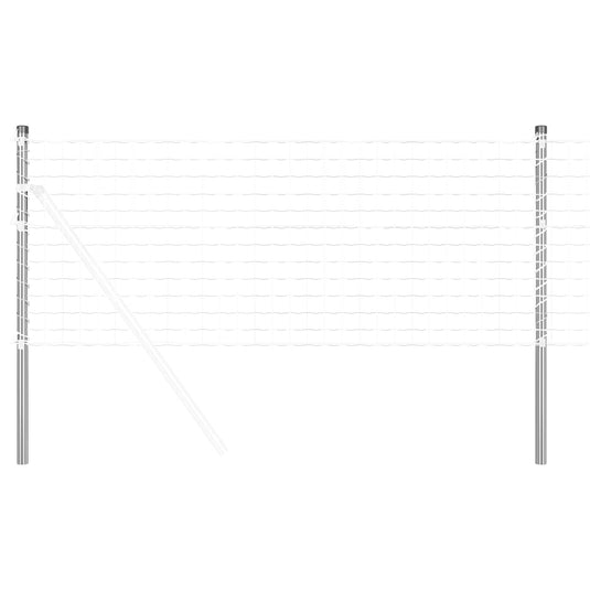 Vidaxl afrasteringspaal 12 pcs zilver 110 cm poedergecoat staal
