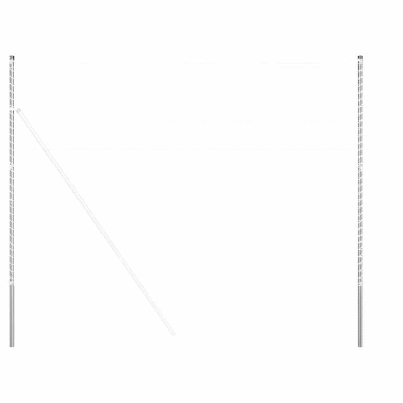 Afbeelding laden in galerijviewer, Vidaxl afrasteringspaal 2 pcs zilver poedergecoat staal
