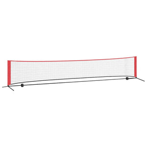 Vidaxl tennisnet zwart en rood 494,5 x 90 x 87 cm polyester
