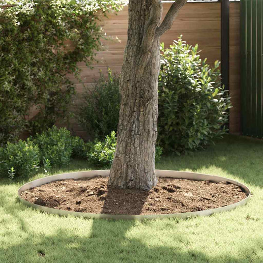 Vidaxl tuinrand zilver 450 x 0.05 x 15 cm roestvrij staal