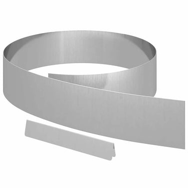 Vidaxl tuinrand zilver 450 x 0.05 x 15 cm gegalvaniseerd staal