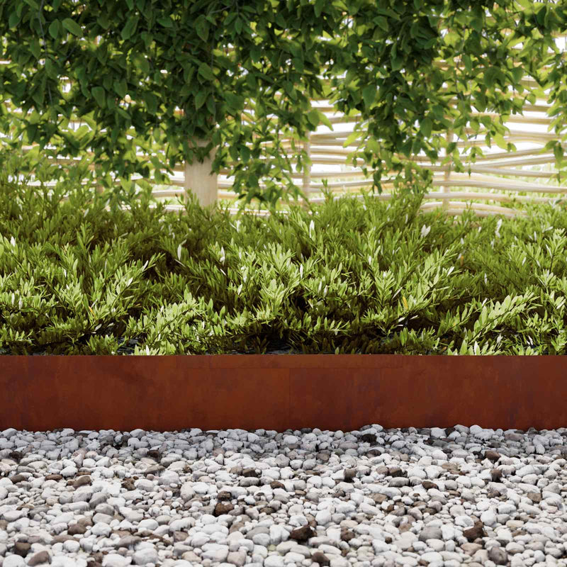 Chargez l'image dans la visionneuse de la galerie, Vidaxl tuinrand 4 pcs roestig 450 x 0.05 x 15 cm cortenstaal
