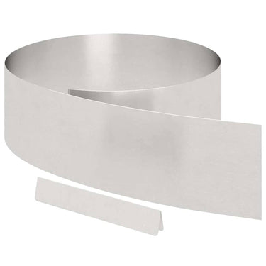 Vidaxl tuinrand zilver 450 x 0.05 x 15 cm roestvrij staal