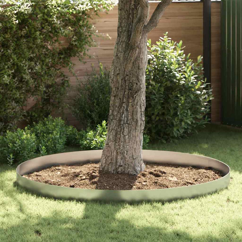 Afbeelding laden in galerijviewer, Vidaxl tuinrand 4 pcs zilver 450 x 0.05 x 15 cm gegalvaniseerd staal
