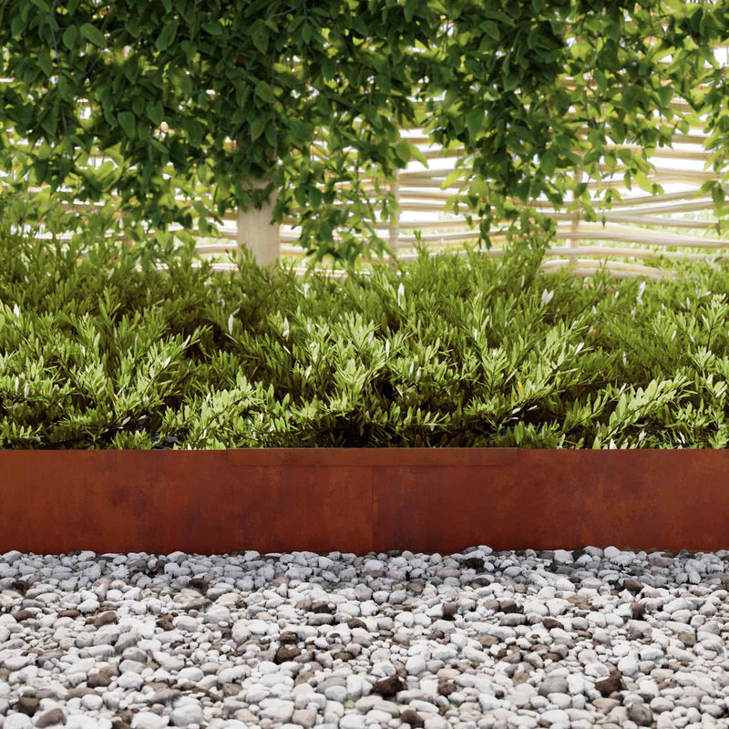 Afbeelding laden in galerijviewer, Vidaxl tuinrand roestig 450 x 0.05 x 15 cm cortenstaal
