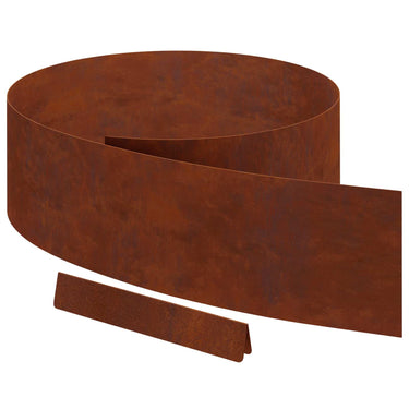 Vidaxl tuinrand 4 pcs roestig 450 x 0.05 x 15 cm cortenstaal