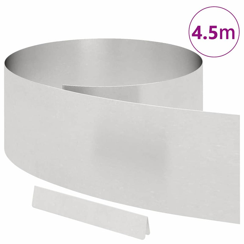 Afbeelding laden in galerijviewer, Vidaxl tuinrand zilver 450 x 0.05 x 15 cm roestvrij staal
