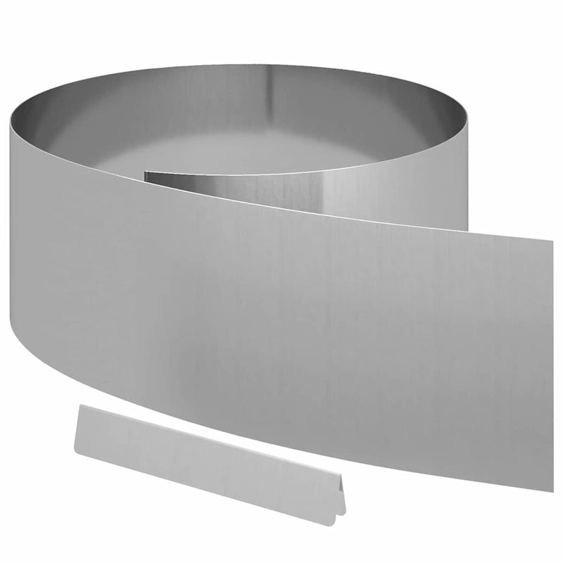 ギャラリービューアに画像をロードする, Vidaxl tuinrand zilver 450 x 0.05 x 15 cm gegalvaniseerd staal
