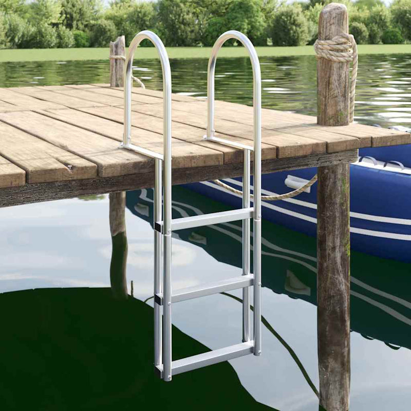ギャラリービューアに画像をロードする, Vidaxl 3-traps steigerladder zilver 45 x 11,5 x 134 cm aluminium
