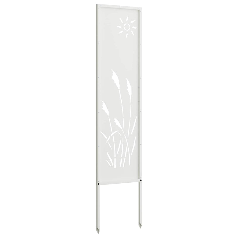 ギャラリービューアに画像をロードする, Vidaxl tuin privacy screen fretwerk wit 32 x 140 cm koudgewalst staal
