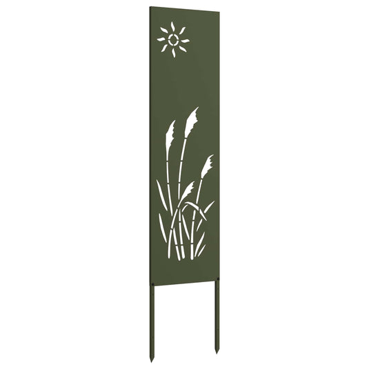 Vidaxl tuin privacy screen olijfgroen 32 x 140 cm koudgewalst staal