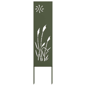 Vidaxl tuin privacy screen olijfgroen 32 x 140 cm koudgewalst staal