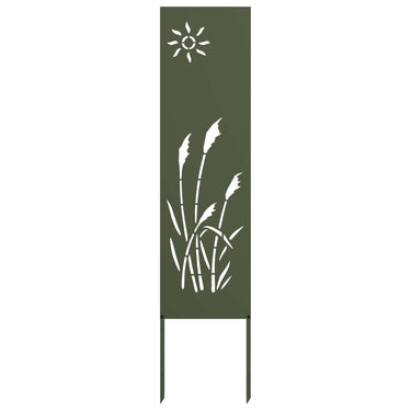 Vidaxl tuin privacy screen olijfgroen 32 x 140 cm koudgewalst staal
