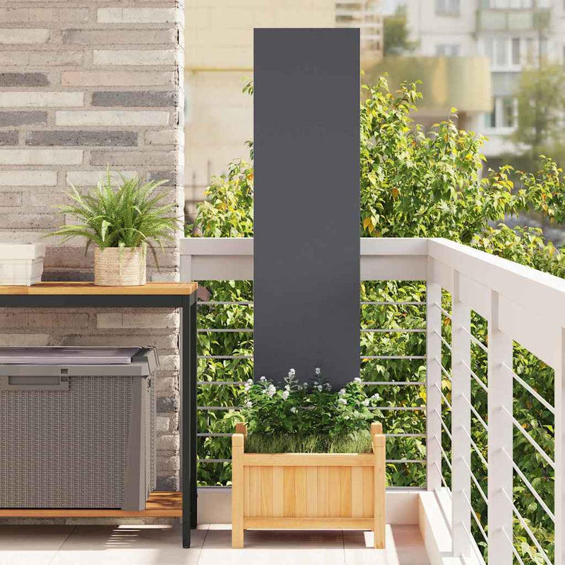 Afbeelding laden in galerijviewer, Vidaxl tuin privacy screen antraciet 32 x 140 cm koudgewalst staal
