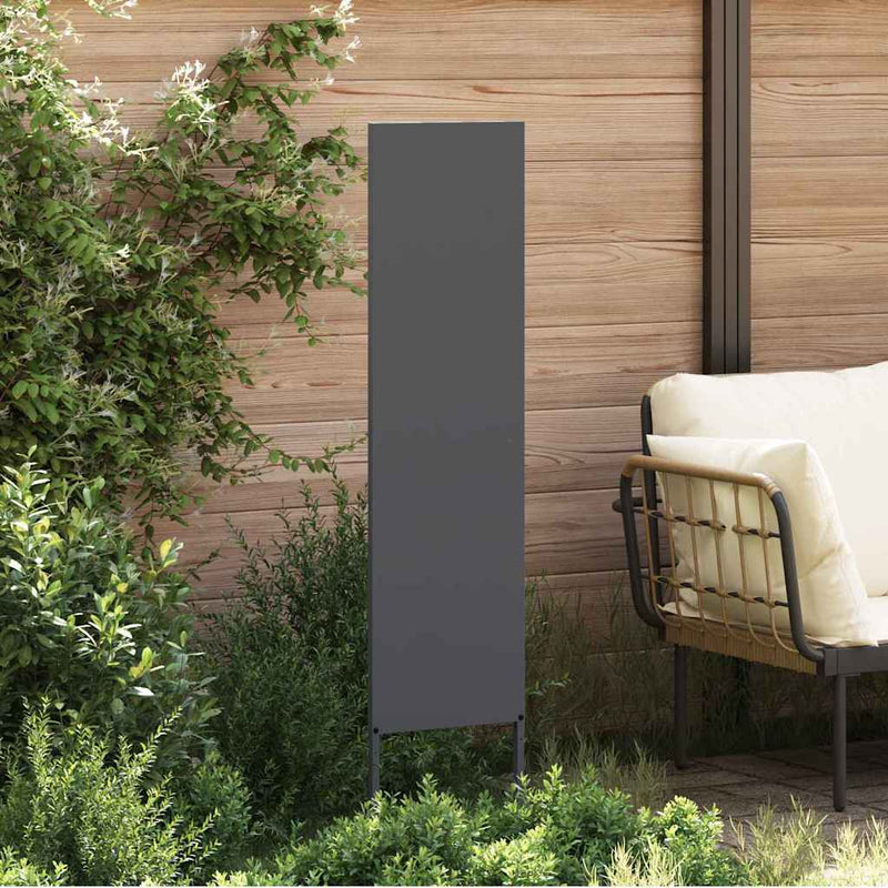 Afbeelding laden in galerijviewer, Vidaxl tuin privacy screen antraciet 32 x 140 cm koudgewalst staal

