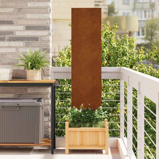 Vidaxl tuin privacy screen fretwerk roestig 32 x 140 cm cortenstaal