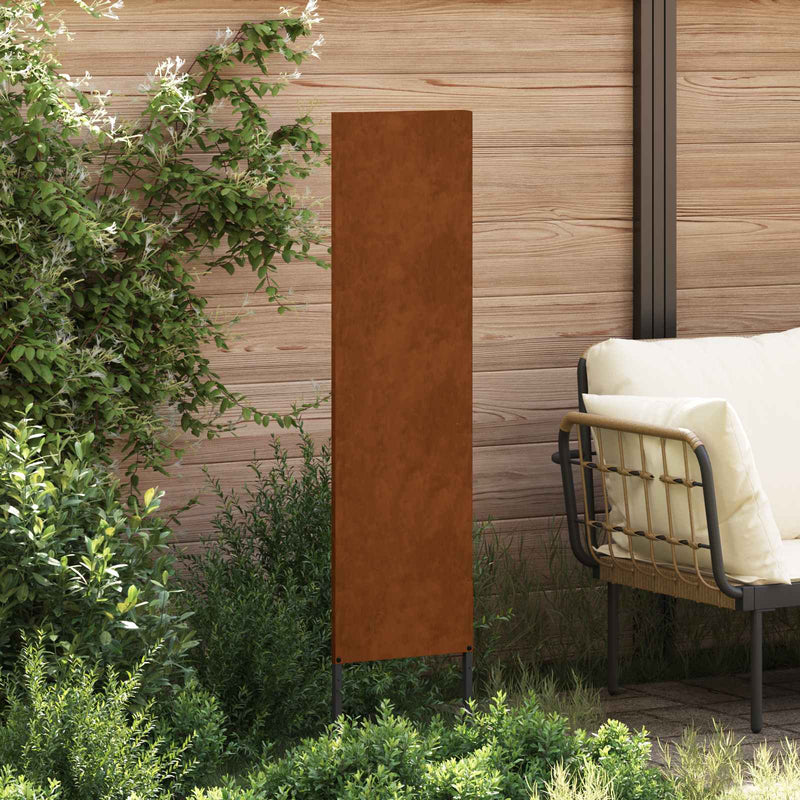 Afbeelding laden in galerijviewer, Vidaxl tuin privacy screen fretwerk roestig 32 x 140 cm cortenstaal
