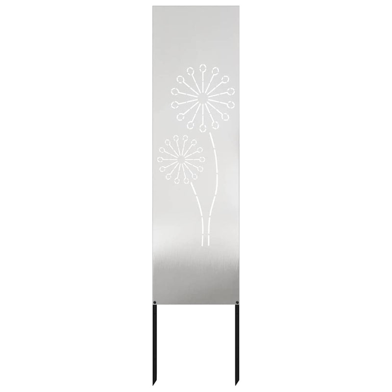 Chargez l'image dans la visionneuse de la galerie, Vidaxl tuin privacy screen fretwerk zilver 32 x 140 cm roestvrij staal

