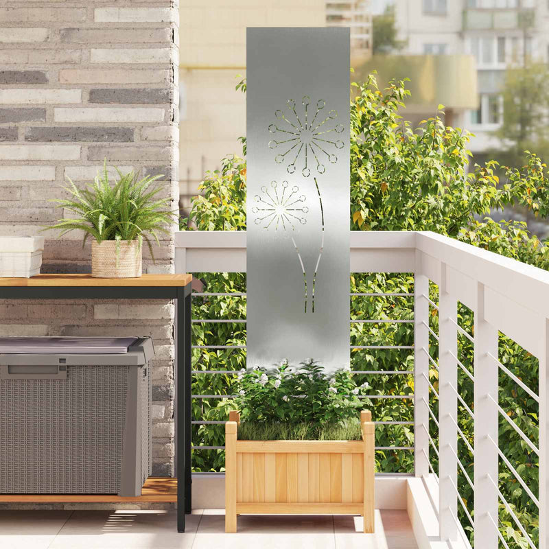 Afbeelding laden in galerijviewer, Vidaxl tuin privacy screen zilver 32 x 140 cm gegalvaniseerd staal
