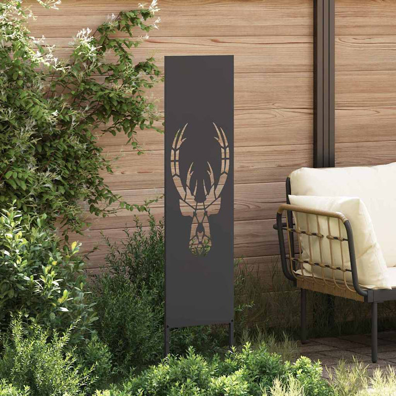 Chargez l'image dans la visionneuse de la galerie, Vidaxl tuin privacy screen zwart 32 x 140 cm koudgewalst staal
