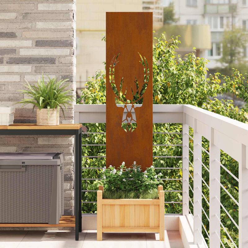 Chargez l'image dans la visionneuse de la galerie, Vidaxl tuin privacy screen dierenprint roestig 32 x 140 cm cortenstaal
