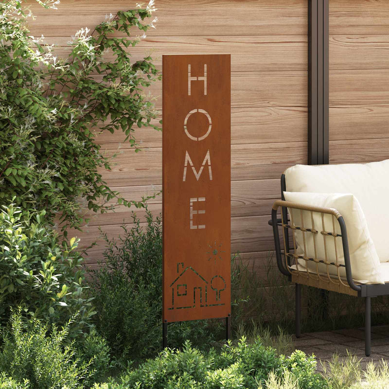Afbeelding laden in galerijviewer, Vidaxl tuin privacy screen fretwerk roestig 32 x 140 cm cortenstaal
