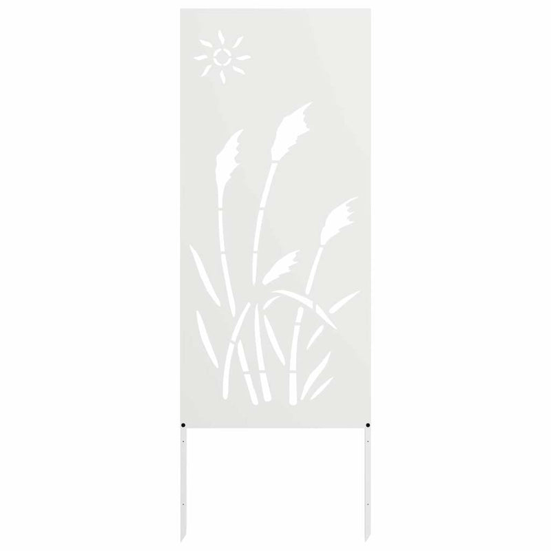 Chargez l'image dans la visionneuse de la galerie, Vidaxl tuin privacy screen fretwerk wit 50 x 140 cm koudgewalst staal
