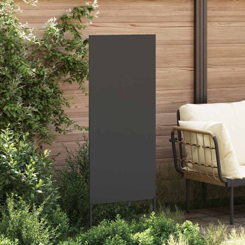 Afbeelding laden in galerijviewer, Vidaxl tuin privacy screen zwart 50 x 140 cm koudgewalst staal
