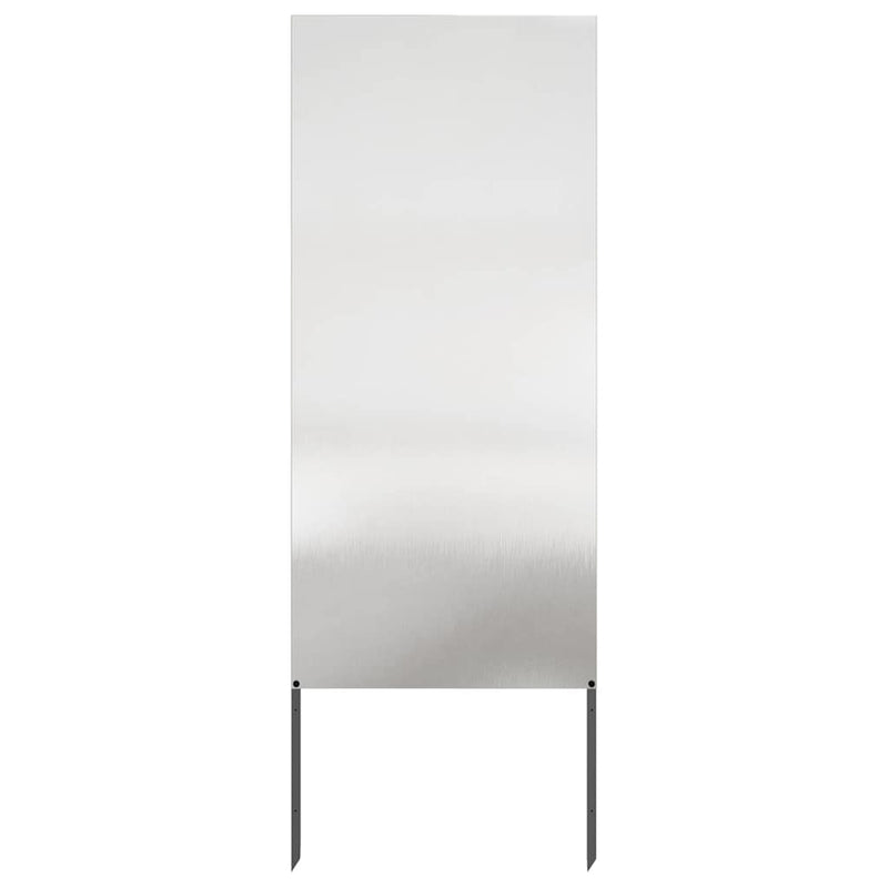 Afbeelding laden in galerijviewer, Vidaxl tuin privacy screen fretwerk zilver 50 x 140 cm roestvrij staal
