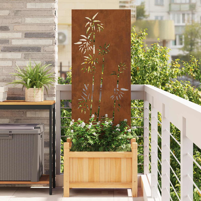ギャラリービューアに画像をロードする, Vidaxl tuin privacy screen bloemen roestig 50 x 140 cm cortenstaal
