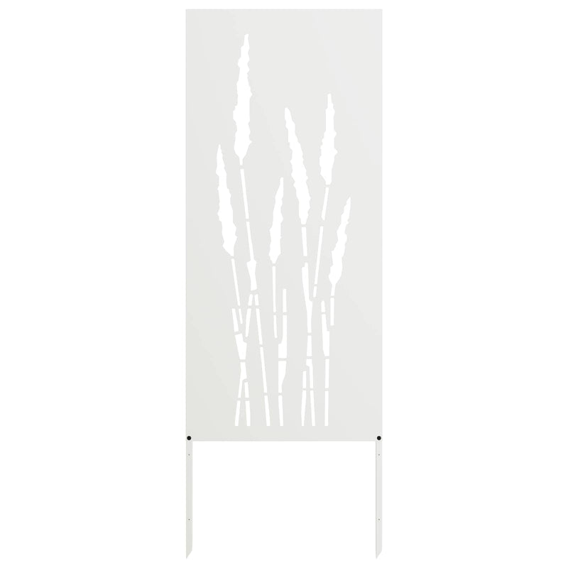 Afbeelding laden in galerijviewer, Vidaxl tuin privacy screen bloemen wit 50 x 140 cm koudgewalst staal
