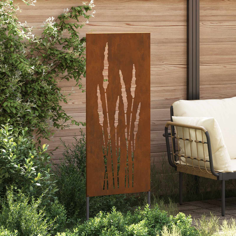 Afbeelding laden in galerijviewer, Vidaxl tuin privacy screen bloemen roestig 50 x 140 cm cortenstaal
