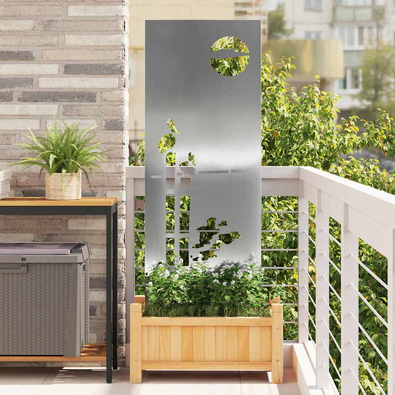 Chargez l'image dans la visionneuse de la galerie, Vidaxl tuin privacy screen zilver 50 x 140 cm gegalvaniseerd staal
