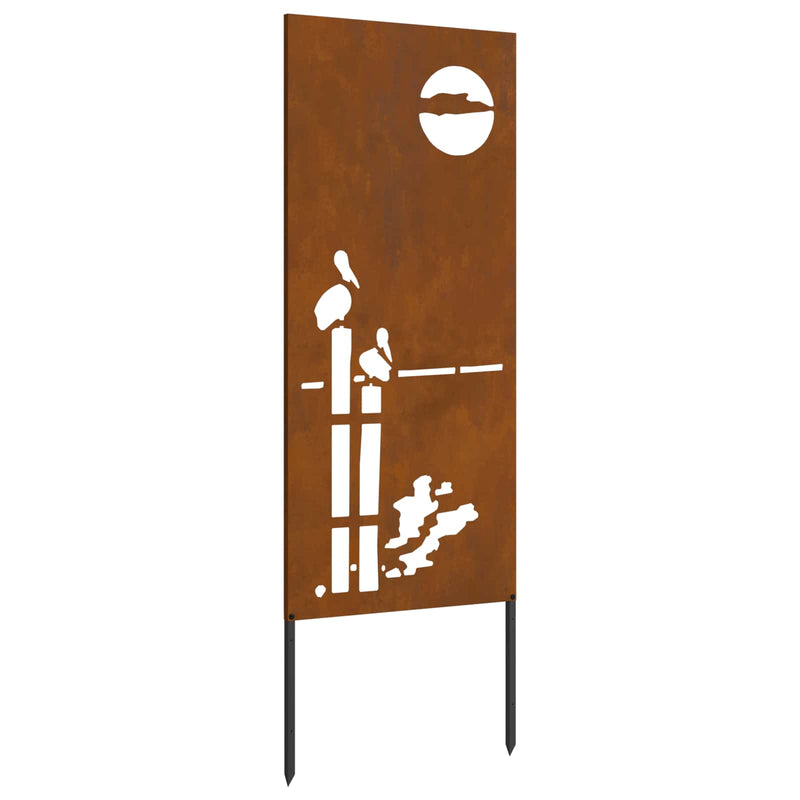 Afbeelding laden in galerijviewer, Vidaxl tuin privacy screen fretwerk roestig 50 x 140 cm cortenstaal

