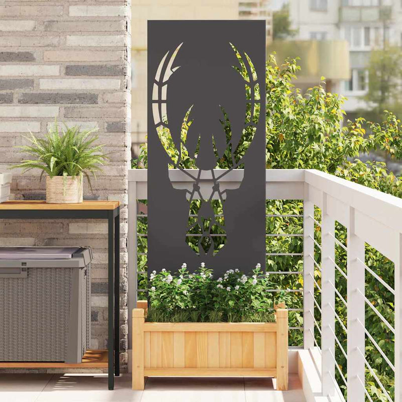Afbeelding laden in galerijviewer, Vidaxl tuin privacy screen zwart 50 x 140 cm koudgewalst staal
