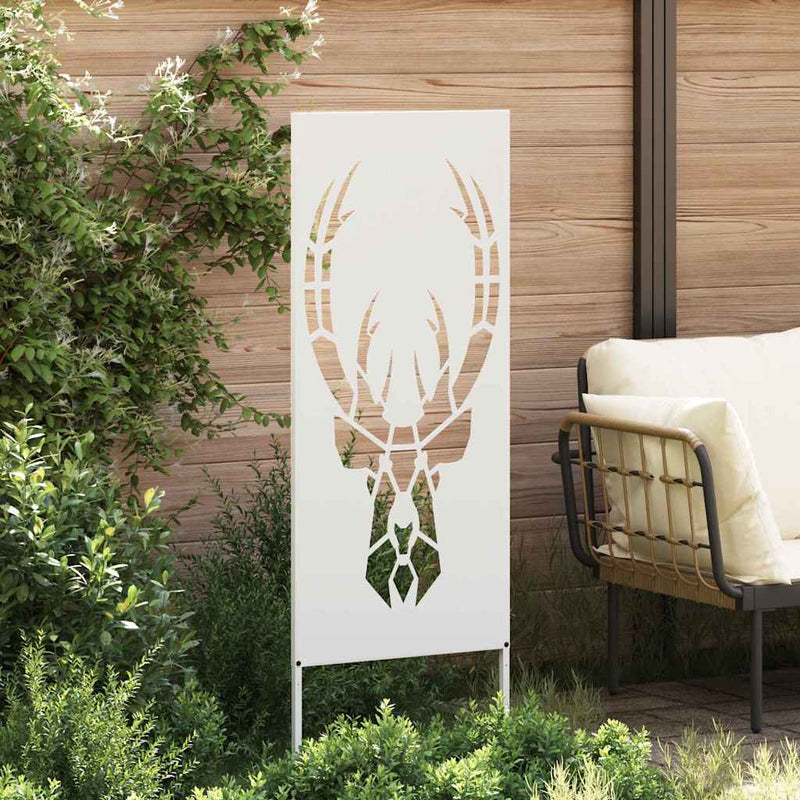 Afbeelding laden in galerijviewer, Vidaxl tuin privacy screen wit 50 x 140 cm koudgewalst staal
