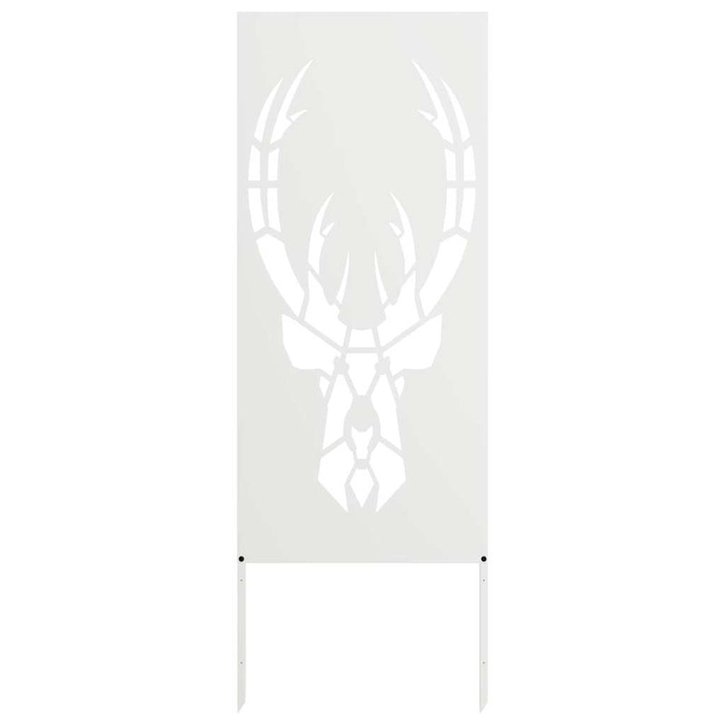 Afbeelding laden in galerijviewer, Vidaxl tuin privacy screen wit 50 x 140 cm koudgewalst staal
