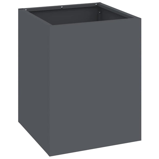 Vidaxl tuin bloempot antraciet 32 x 32 x 40 cm koudgewalst staal
