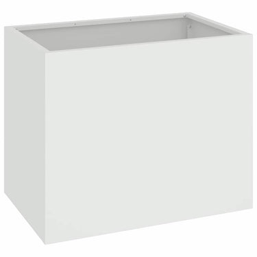 Vidaxl tuin bloempot wit 50 x 32 x 40 cm koudgewalst staal