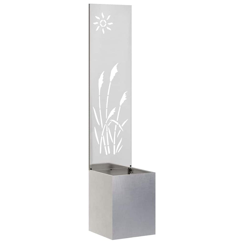 Chargez l'image dans la visionneuse de la galerie, Vidaxl tuin privacy screen fretwerk zilver 32 x 140 cm roestvrij staal
